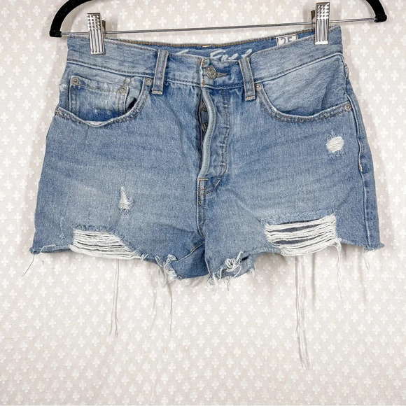 Free People Pants - Free People We The Free Loose Sofia Distressed Shorts